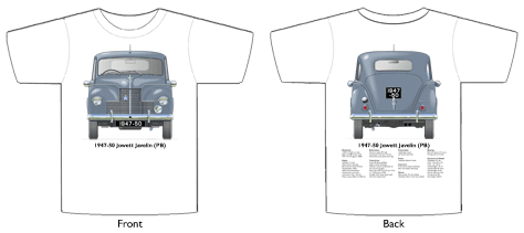 Jowett Javelin (PB) 1947-50 T-shirt Front & Back